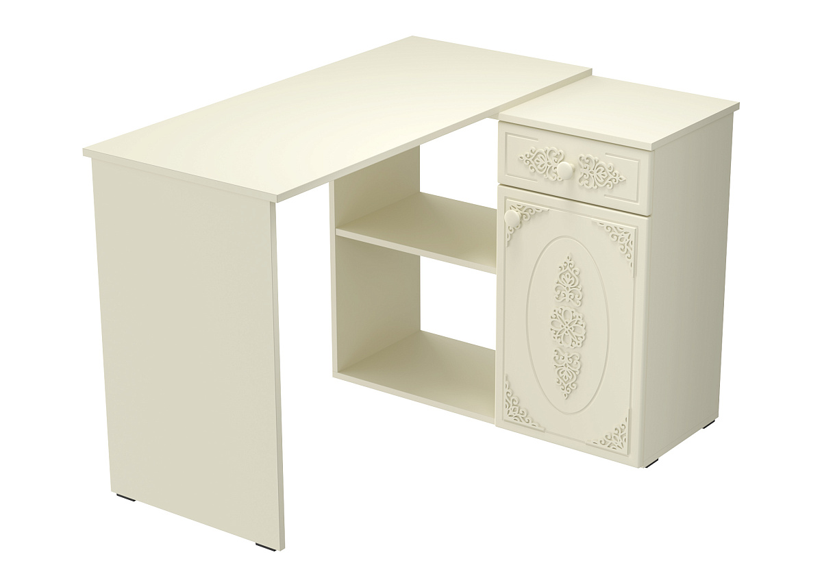 Стол угловой Ассоль плюс АС-67 ваниль