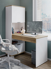 Стол рабочий Скайлайт СЛ-23 блэквуд ячменный/белый/меренга