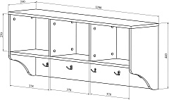 Вешалка ДримСтар ДС-30 дуб эвок