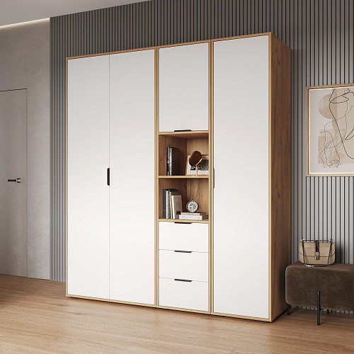 Пенал Оптима ОП-02 дуб крафт золотой/меренга