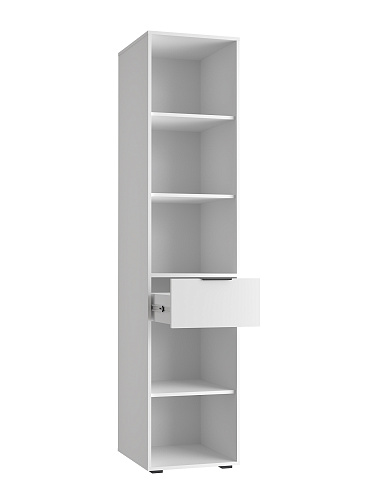 Пенал с зеркалом Оптима ОП-27 белый структурный/меренга