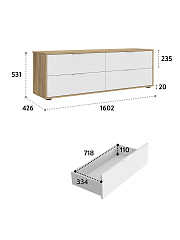 Тумба Оптима ОП-231 блэквуд ячменный/меренга