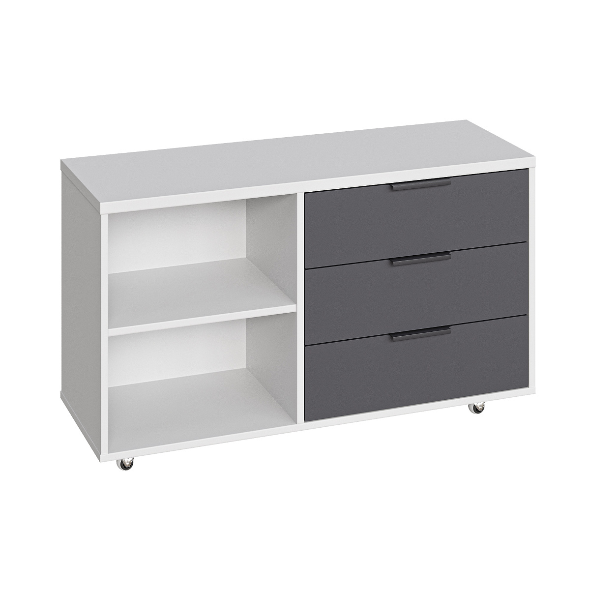 Тумба К-50 белый структурный/графит