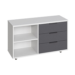 Тумба К-50 белый структурный/графит