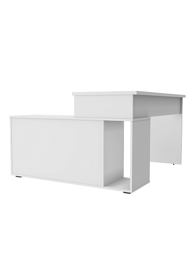 Стол угловой Оптима ОП-22 белый структурный/меренга