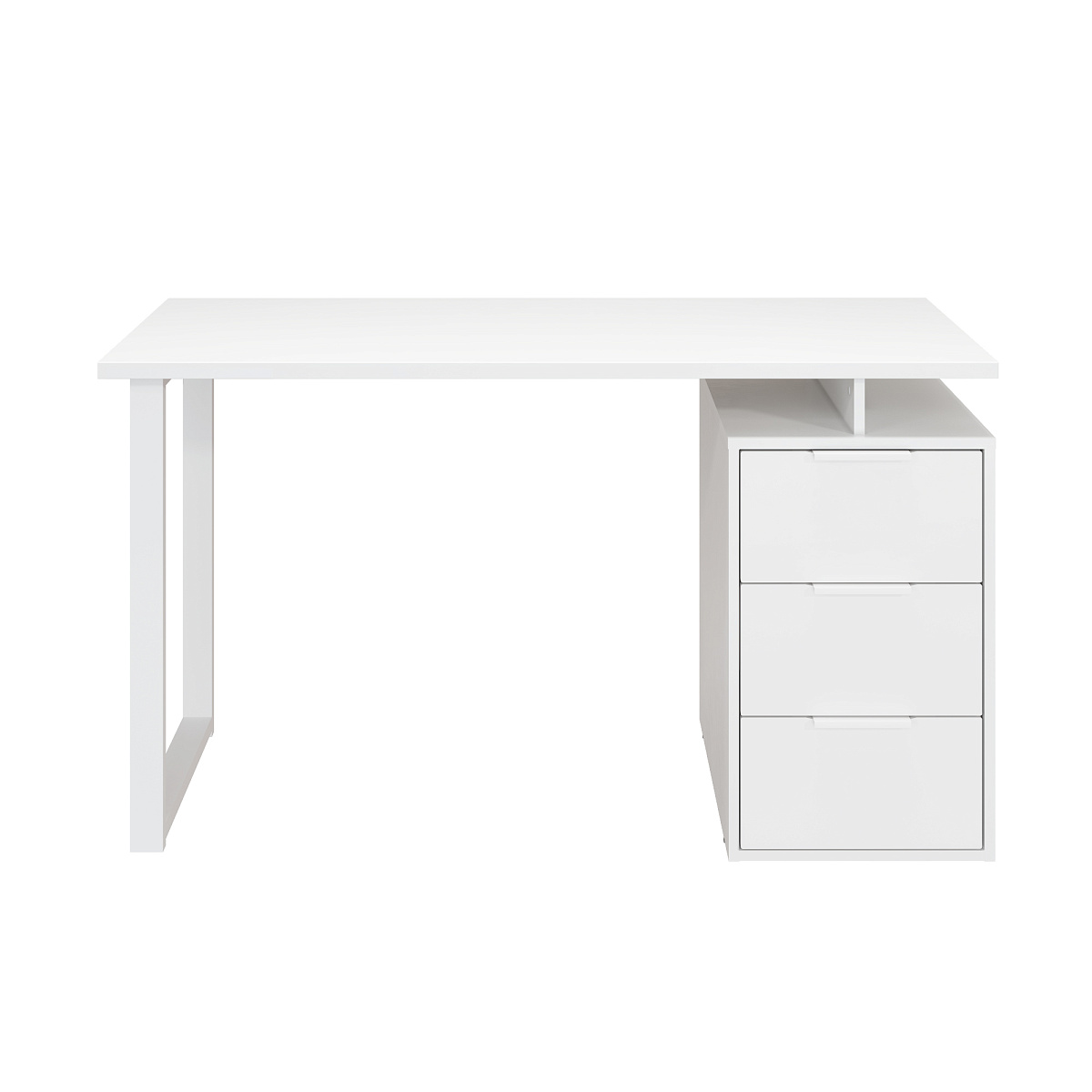 Стол С-416 белый структурный/меренга (1350*600 белая опора)