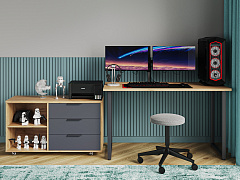 Тумба К-50 дуб крафт золотой/графит