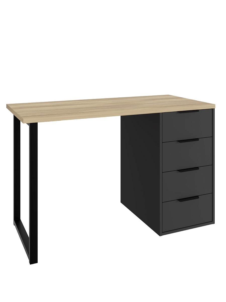 Стол С-400 блэквуд ячменный/черный шагрень/блэк