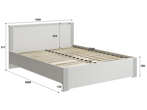 Кровать Эмилия ЭЛ-30 (160х200) кашемир/шарли керамика