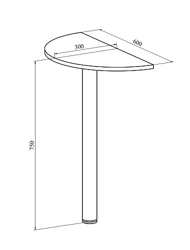 Сегмент приставной ОФ-15 дуб крафт табачный