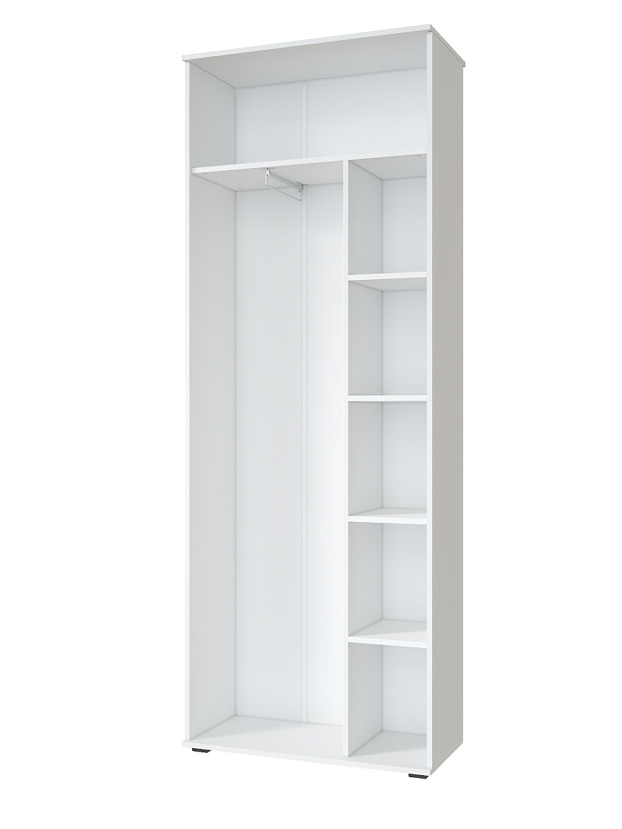 Шкаф для одежды Эмилия ЭЛ-13К комбинированный белый структурный/меренга
