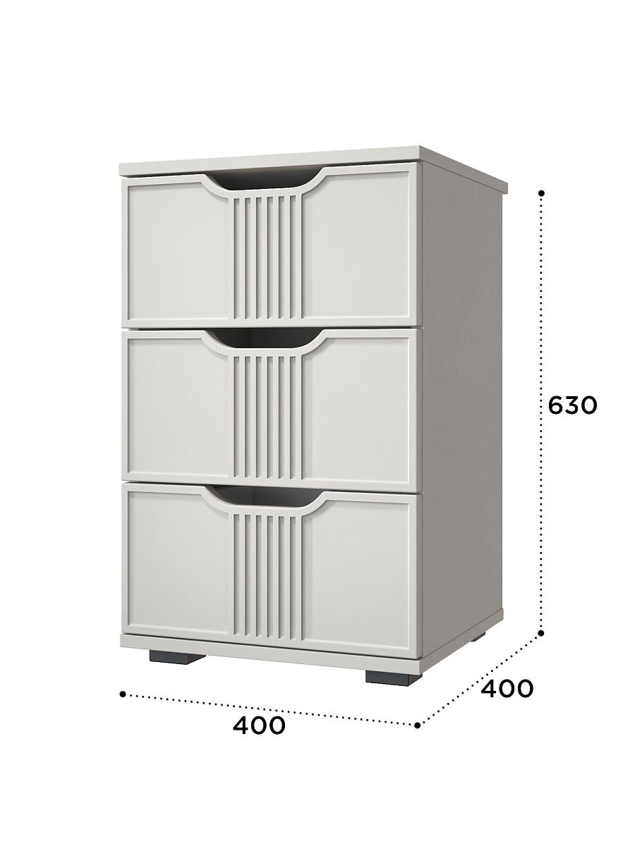 Тумба прикроватная Эмилия ЭЛ-26 кашемир/шарли керамика