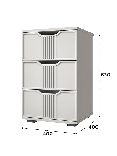 Тумба прикроватная Эмилия ЭЛ-26 кашемир/шарли керамика