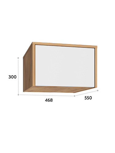 Антресоль Оптима ОП-10 дуб крафт золотой/меренга