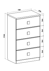Комод  Анастасия АН-10К венге луизиана/венге