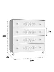 Комод Ассоль АС-5 белое дерево
