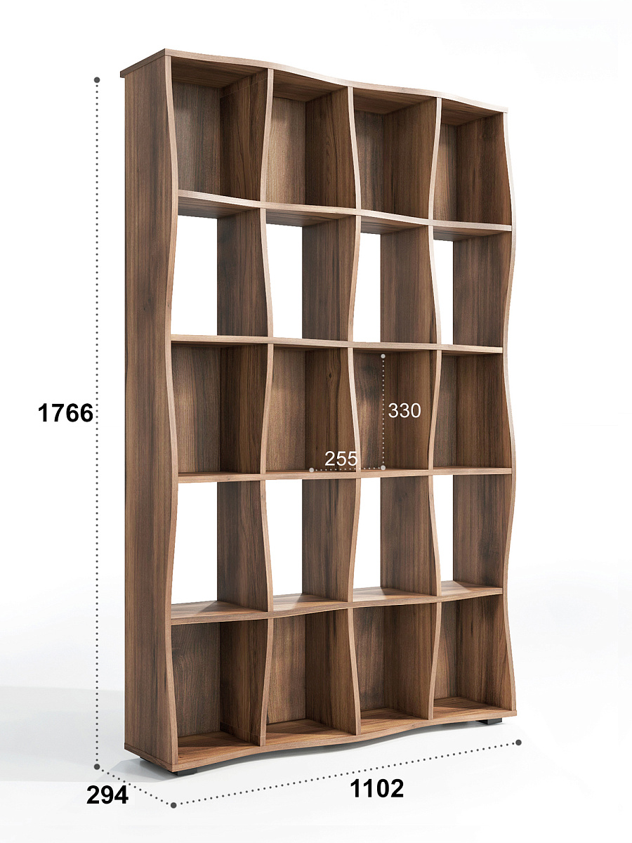 Стеллаж Контемпо КТ-01 дуб барокко янтарный