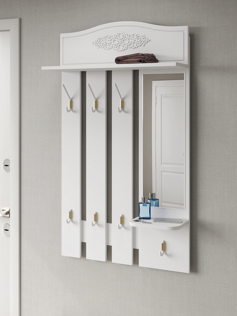 Вешалка Ассоль АС-76 белое дерево