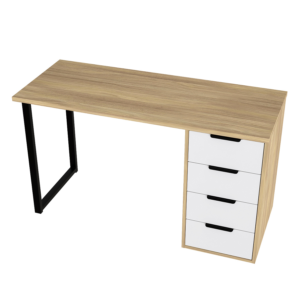 Стол С-402 блэквуд ячменный/меренга (1350х550)