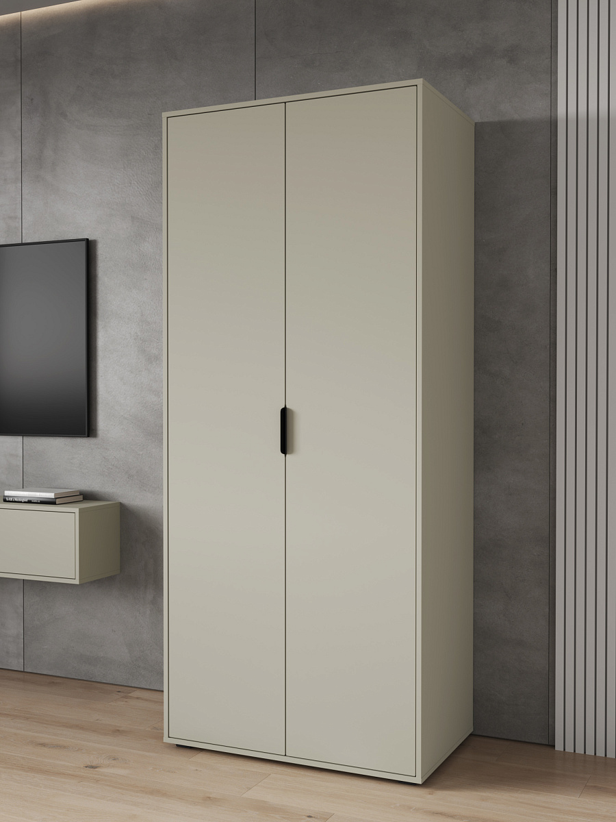 Шкаф для одежды Оптима ОП-14 глиняный серый/риолит