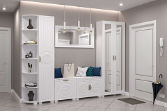 Гарнитур для прихожей «Монблан 2020-07» белое дерево