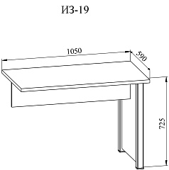 Стол Изабель ИЗ-19 береза снежная