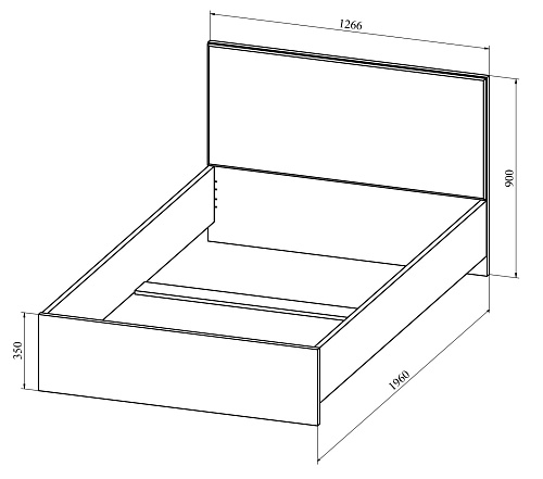 Кровать Анастасия АН-23К (1900x1200) венге луизиана