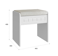 Банкетка Монблан МБ-90К белое дерево