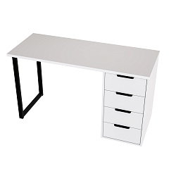 Стол С-402 белый структурный/меренга (1350х550)