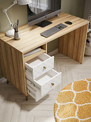 Стол Велламо ВО-18 блэквуд ячменный/бланж (левый)