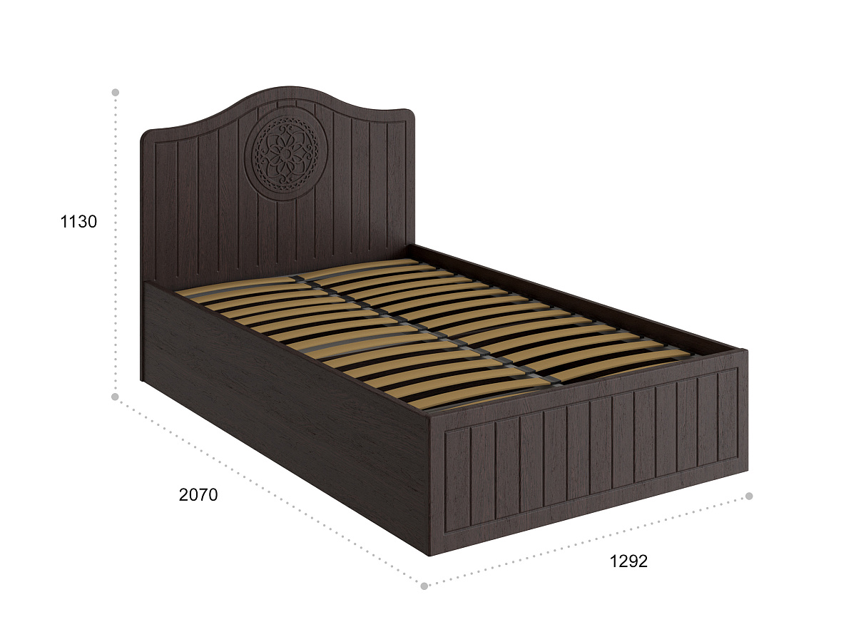 Кровать Монблан МБ-608К (2000х1200) венге/орех шоколадный