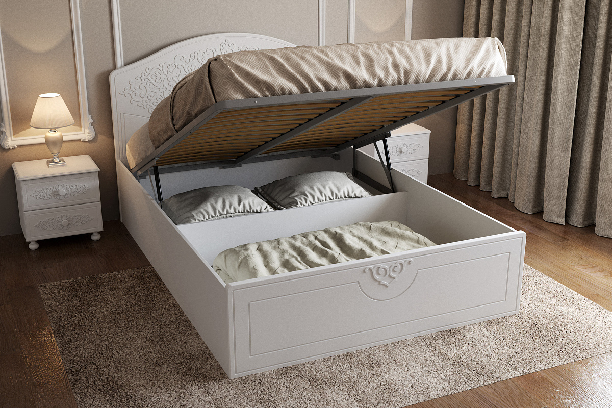 Кровать Ассоль АС-60 (2000х1400) белое дерево