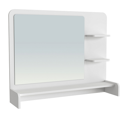 Полка с зеркалом ТН-3 белый структурный