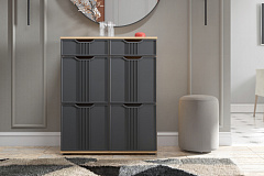 Комплект мебели для спальни Эмилия ЭЛ-007 дуб крафт золотой/графит