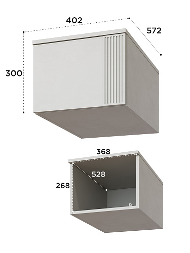 Антресоль Эмилия ЭЛ-53 кашемир/шарли керамика