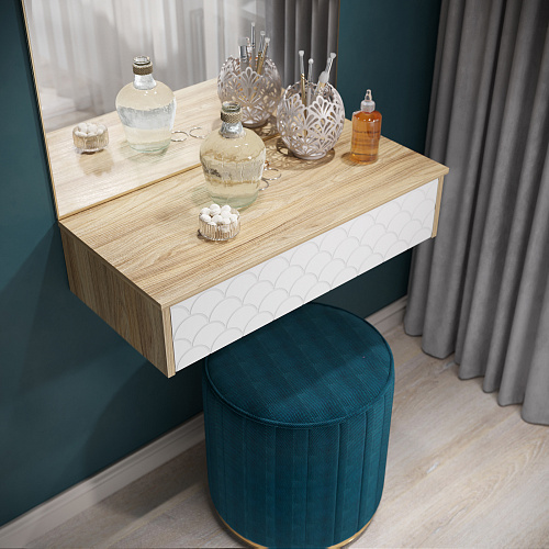 Тумба подвесная Велламо ВО-08 блэквуд ячменный/бланж