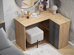 Стол угловой Эмилия ЭЛ-46 дуб крафт золотой/графит