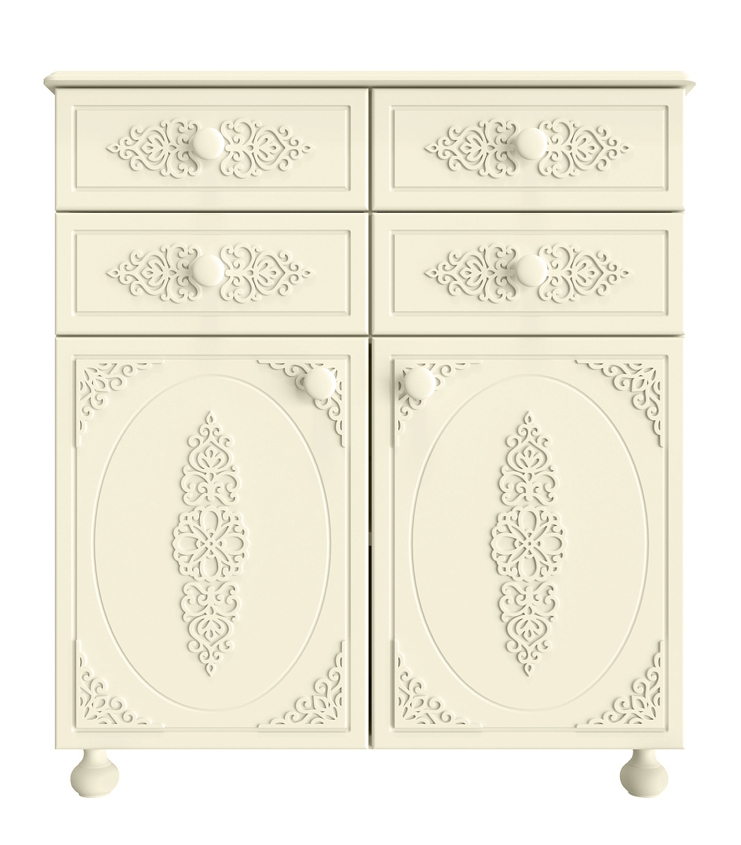 Тумба комбинированная Ассоль плюс АС-18 ваниль