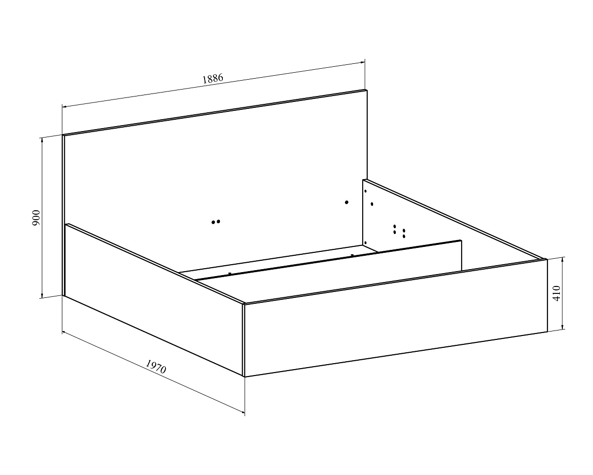 Кровать Виктория ВИ-39 (1800x1900) дуб крафт золотой