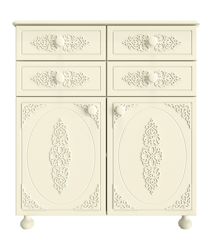 Тумба комбинированная Ассоль плюс АС-18 ваниль