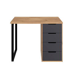 Стол С-404 дуб крафт золотой/графит (1000х550)