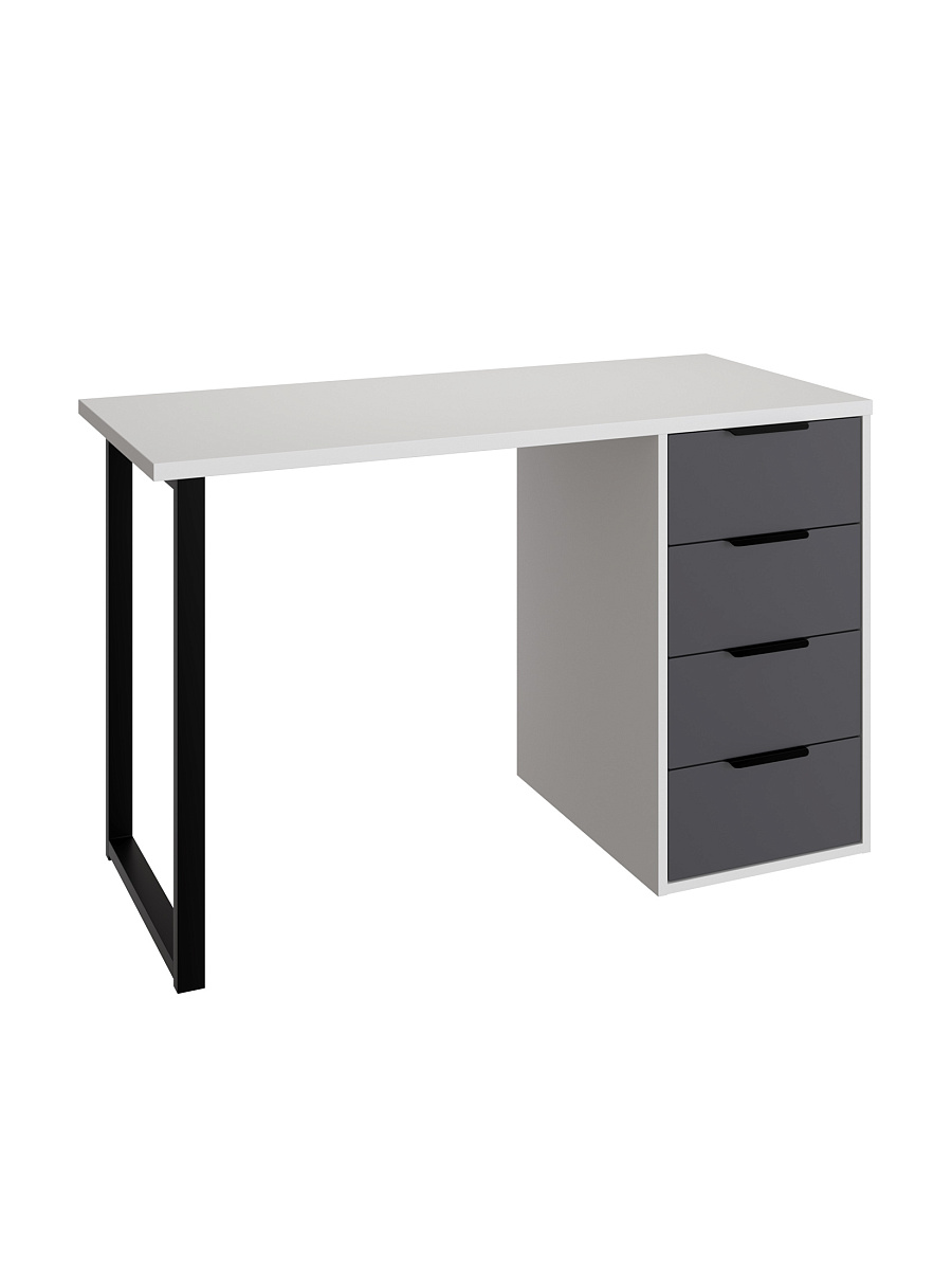 Стол С-400 белый структурный/графит