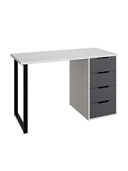 Стол С-400 белый структурный/графит