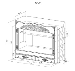 Кровать двухъярусная Ассоль АС-25 (2000х900) белое дерево
