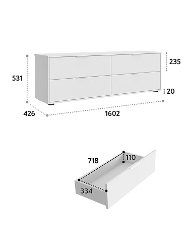 Тумба Оптима ОП-231 белый структурный/меренга