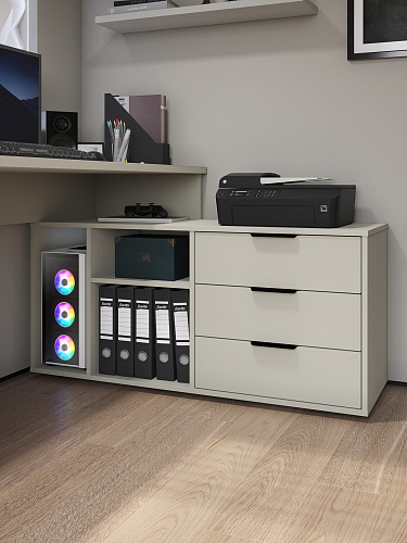 Стол угловой Оптима ОП-22 глиняный серый/риолит