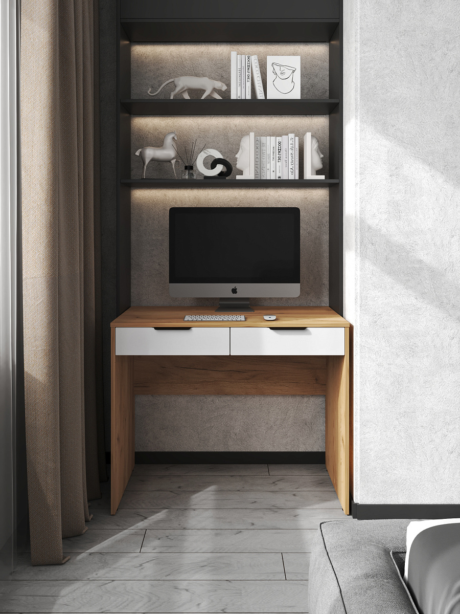 Стол Оптима ОП-19 дуб крафт золотой/меренга