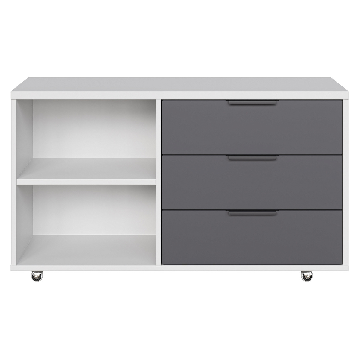 Тумба К-50 белый структурный/графит