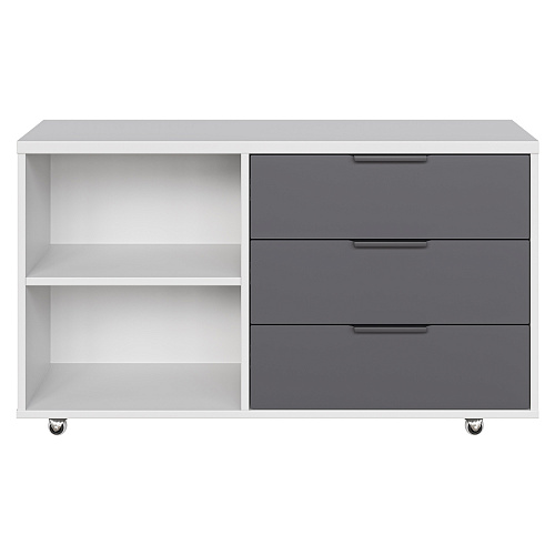 Тумба К-50 белый структурный/графит