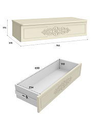 Тумба подвесная Ассоль плюс АС-69 ваниль